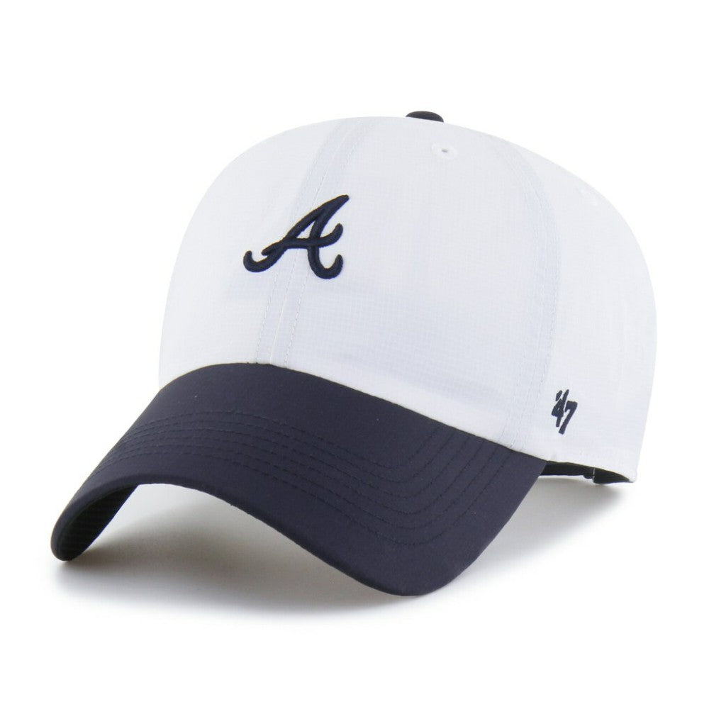 Atlanta Braves Vista Mini Clean Up brrr° Adjustable Hat - White/Navy | 47 brand