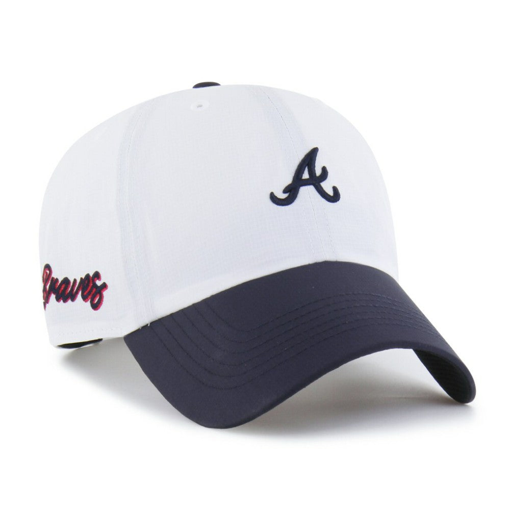 Atlanta Braves Vista Mini Clean Up brrr° Adjustable Hat - White/Navy | 47 brand