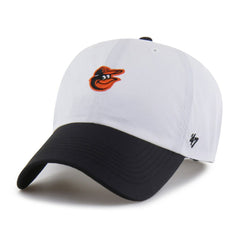 Baltimore Orioles Vista Mini Clean Up brrr° Adjustable Hat - White/Black | 47 brand