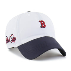 Boston Red Sox Vista Mini Clean Up brrr° Adjustable Hat - White/Navy | 47 brand