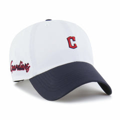 Cleveland Guardians Vista Mini Clean Up brrr° Adjustable Hat - White/Navy | 47 brand