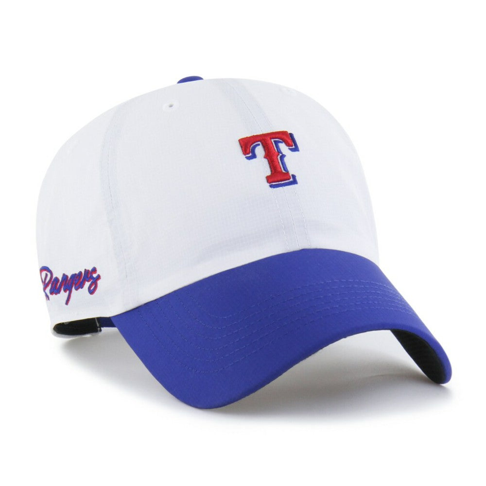 Texas Rangers Vista Mini Clean Up brrr° Adjustable Hat - White/Royal | 47 brand
