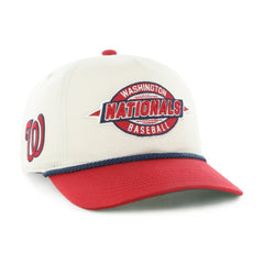 Washington Nationals Youth Frame Out Hitch Adjustable Hat - Natural/Red | 47 brand