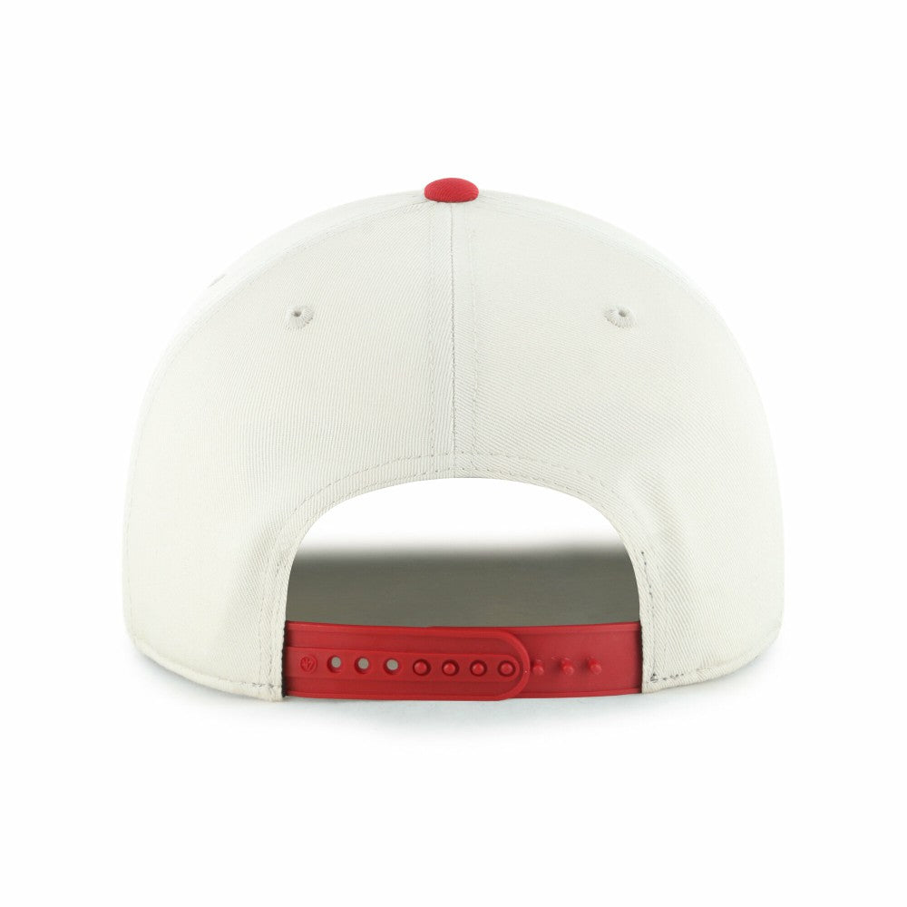 Los Angeles Angels Youth Frame Out Hitch Adjustable Hat - Natural/Red | 47 brand