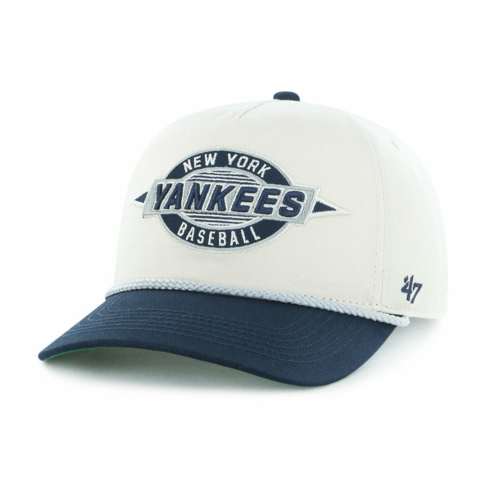 New York Yankees Youth Frame Out Hitch Adjustable Hat - Natural/Navy | 47 brand