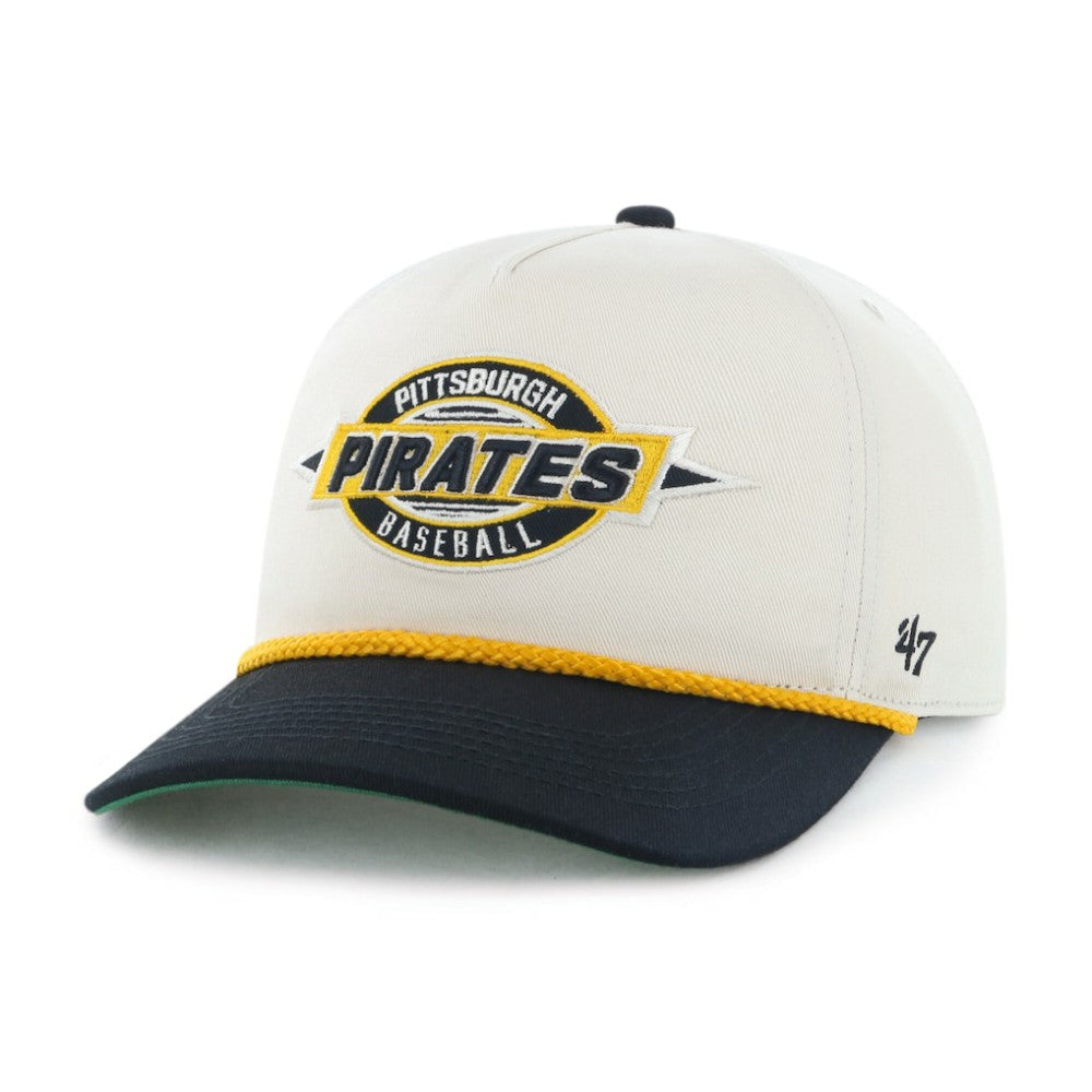 Pittsburgh Pirates Youth Frame Out Hitch Adjustable Hat - Natural/Black | 47 brand