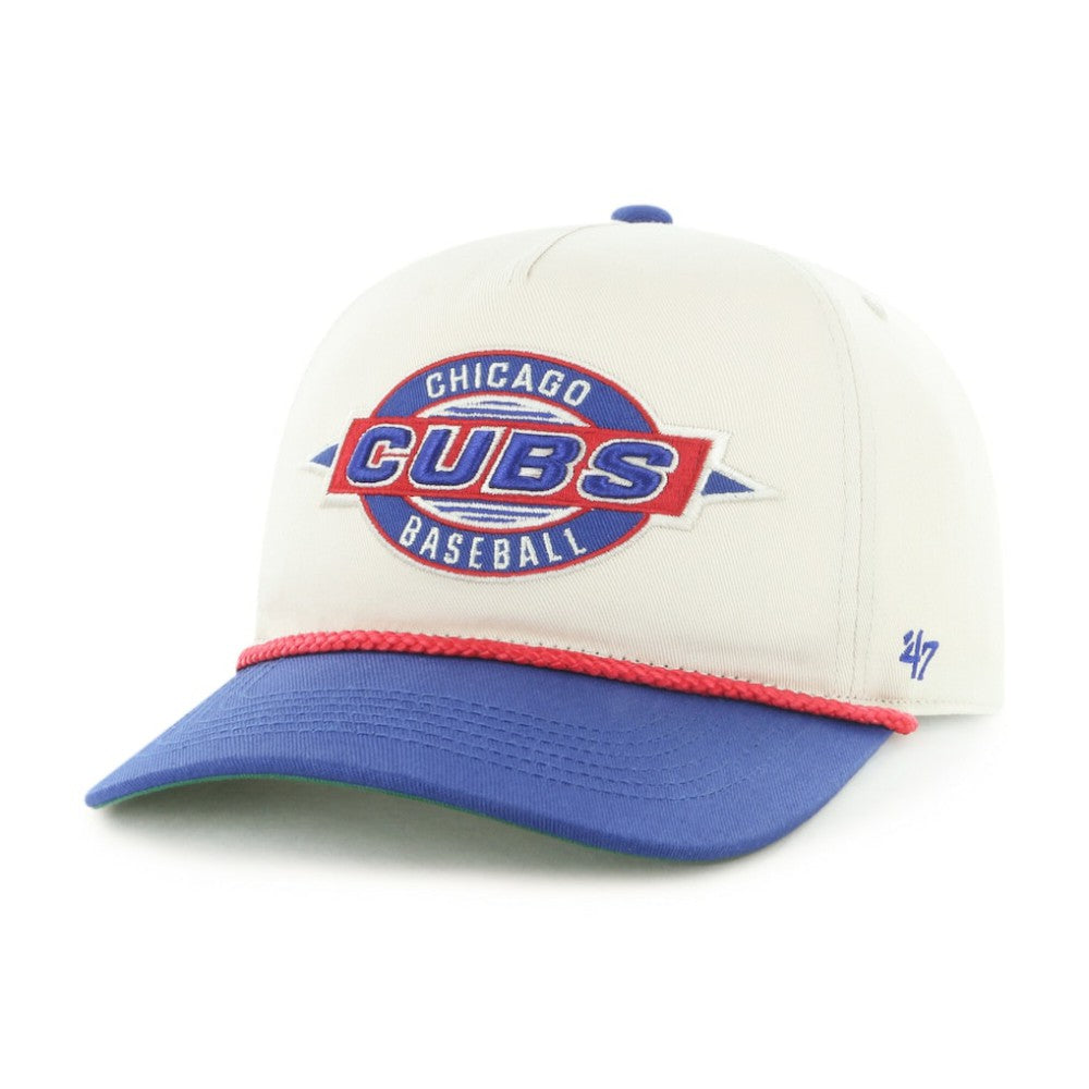 Chicago Cubs Youth Frame Out Hitch Adjustable Hat - Natural/Royal | 47 brand