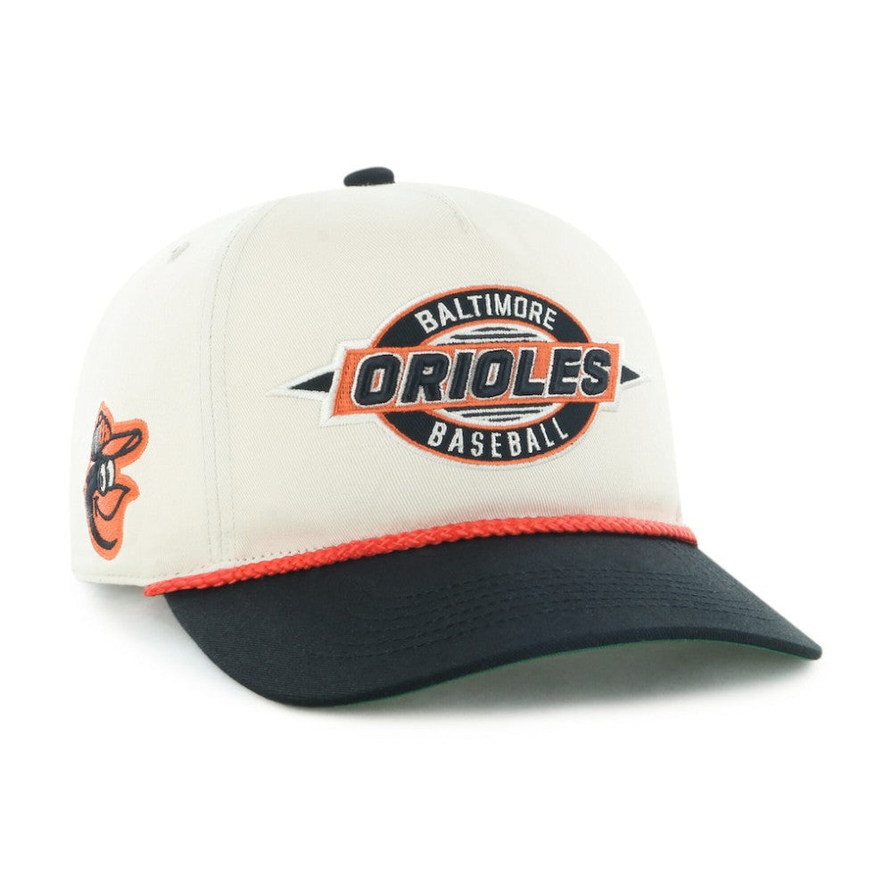 Baltimore Orioles Youth Frame Out Hitch Adjustable Hat - Natural/Black | 47 brand
