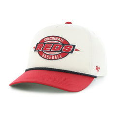 Cincinnati Reds Youth Frame Out Hitch Adjustable Hat - Natural/Red | 47 brand