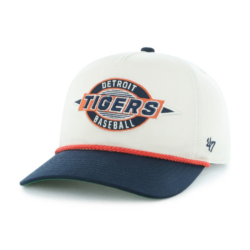 Detroit Tigers Youth Frame Out Hitch Adjustable Hat - Natural/Navy | 47 brand