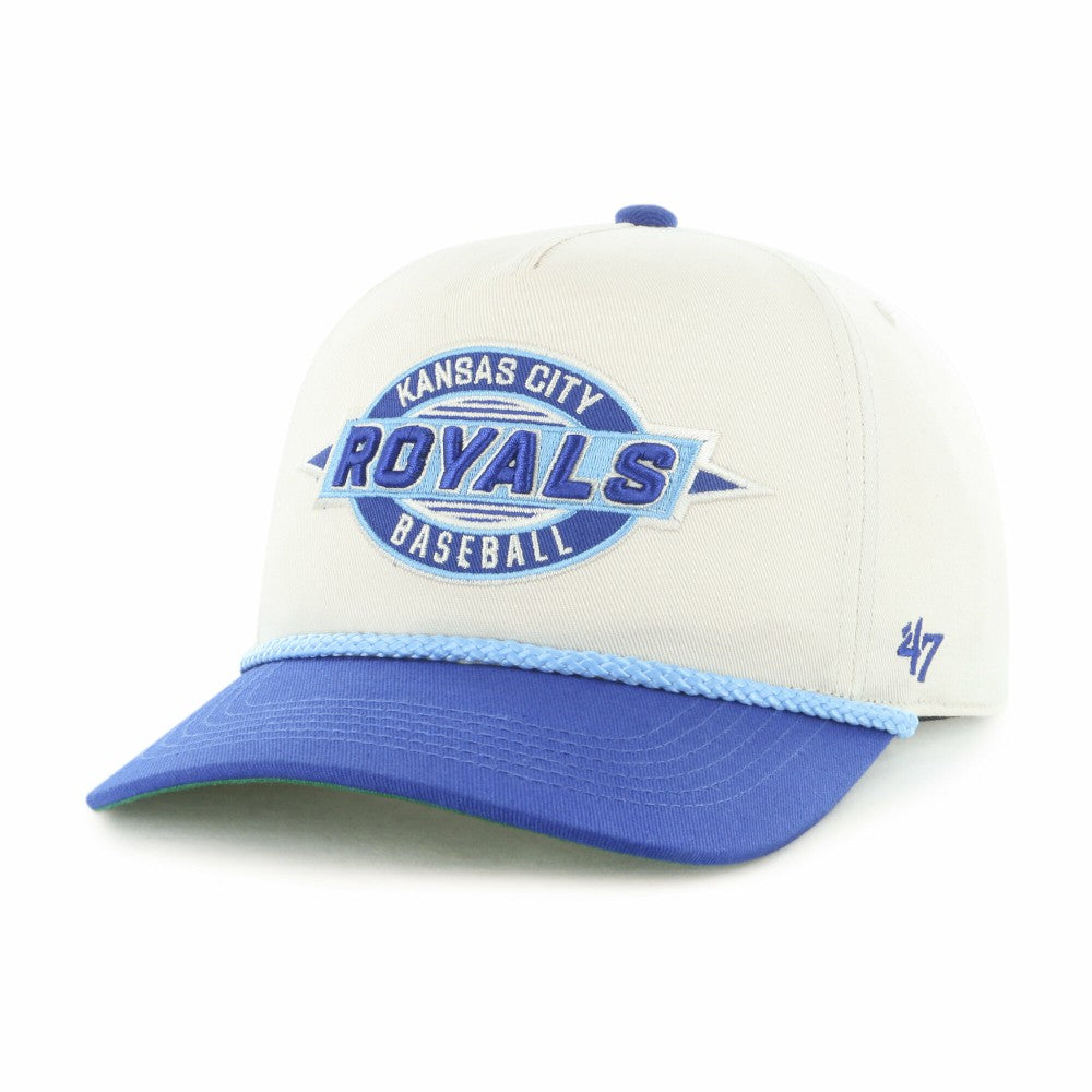 Kansas City Royals Youth Frame Out Hitch Adjustable Hat - Natural/Royal | 47 brand