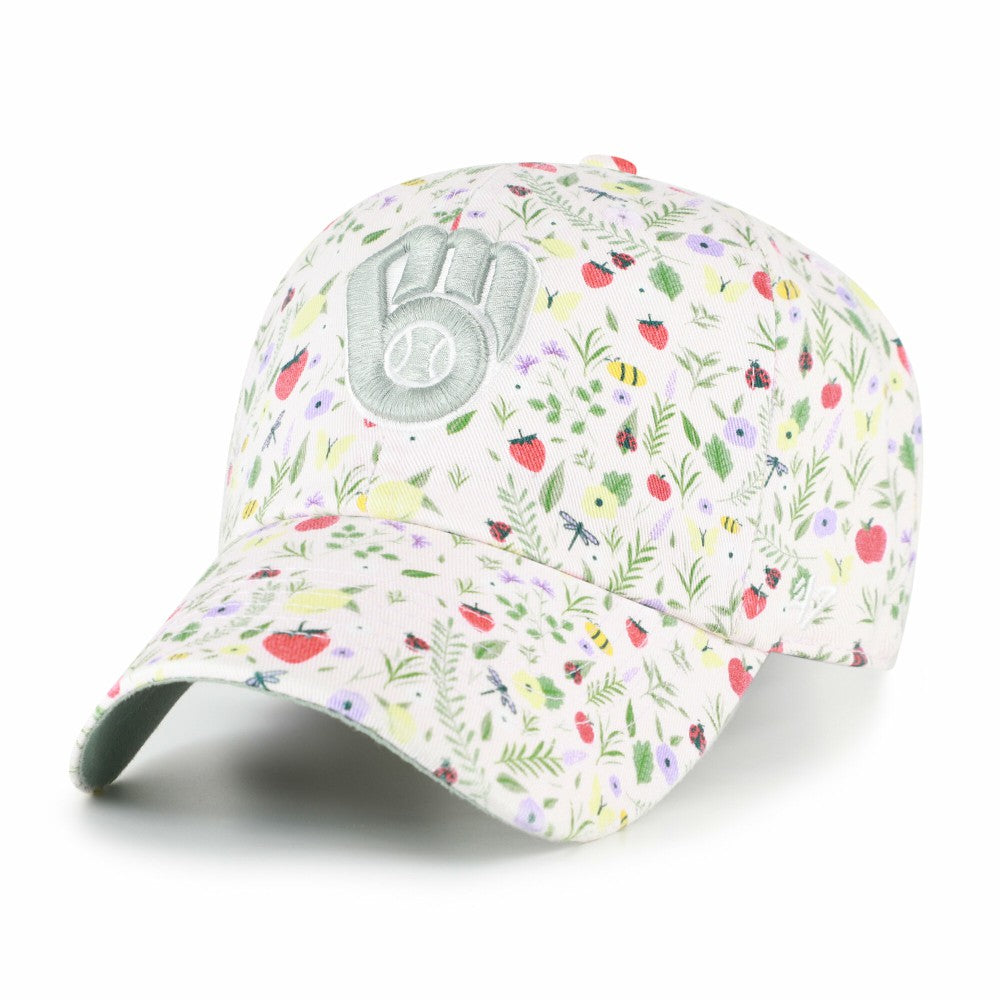 Milwaukee Brewers Girls Youth Posey Clean Up Adjustable Hat - Light Pink | 47 brand