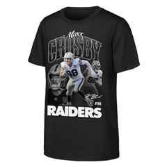 Maxx Crosby Las Vegas Raiders Outerstuff Youth Triple Pic T-Shirt - Black discount