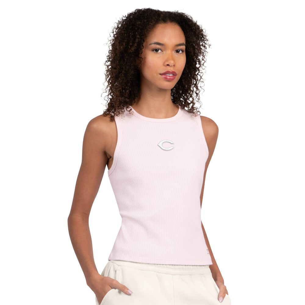 Cincinnati Reds Starter Women's Pastels Ribbed Tank Top - Light Pink
