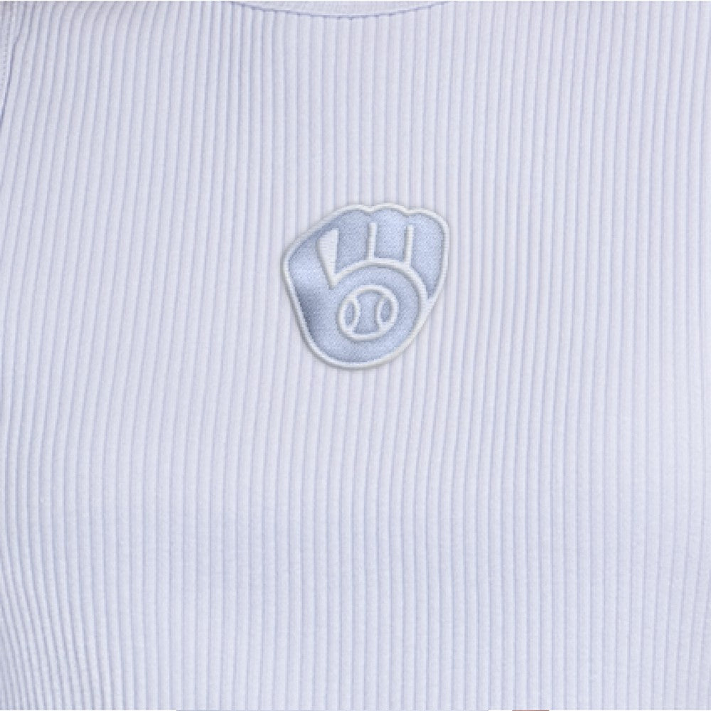 Milwaukee Brewers Starter Women's Pastels Ribbed Tank Top - Light Blue