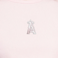 Los Angeles Angels Starter Women's Pastels Ribbed Tank Top - Light Pink