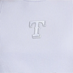 Texas Rangers Starter Women's Pastels Ribbed Tank Top - Light Blue