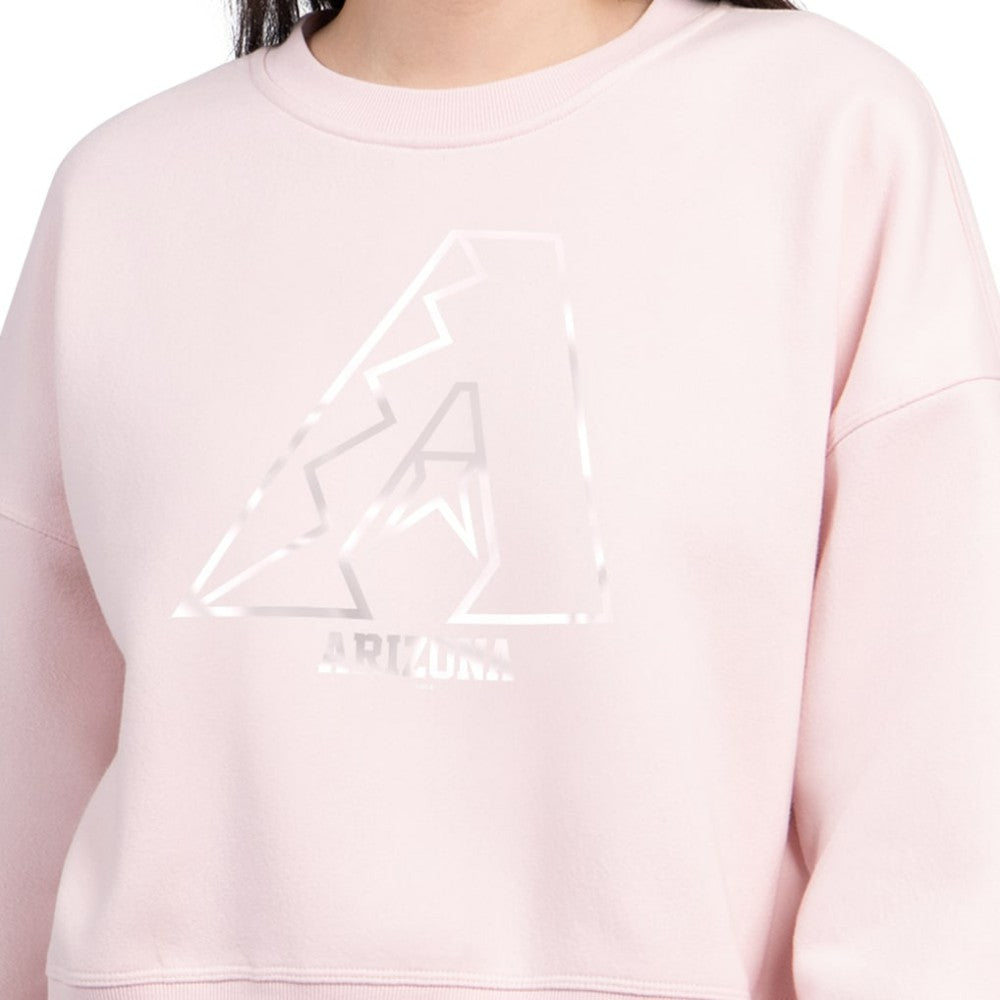 Arizona Diamondbacks Starter Women's Pastels Boxy Fleece Sweatshirt - Light Pink
