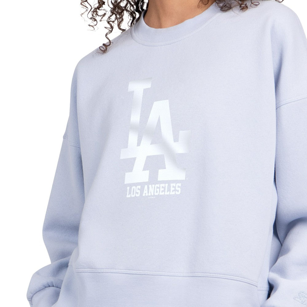 Los Angeles Dodgers Starter Women's Pastels Boxy Fleece Sweatshirt - Light Blue