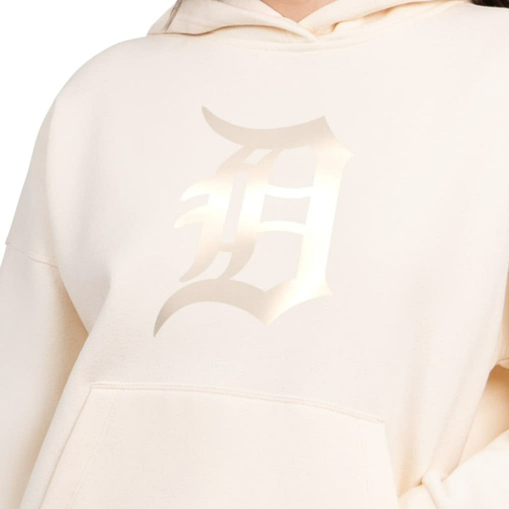 Detroit Tigers Starter Women's Pastel Relaxed Hoodie - Cream