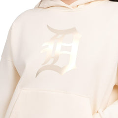 Detroit Tigers Starter Women's Pastel Relaxed Hoodie - Cream