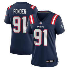 Elijah Ponder New England Patriots Women's Team Game Jersey - Navy | Nike for sale