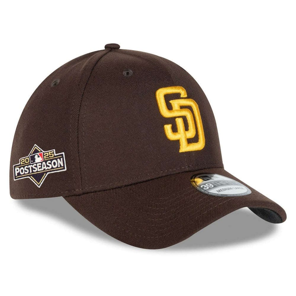 San Diego Padres 2025 MLB Postseason Side Patch 39THIRTY Flex Hat - Brown | New Era