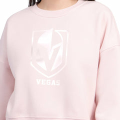 Vegas Golden Knights Starter Women's Boxy Cropped Sweatshirt Pink