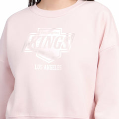 Los Angeles Kings Starter Women's Boxy Cropped Sweatshirt Pink
