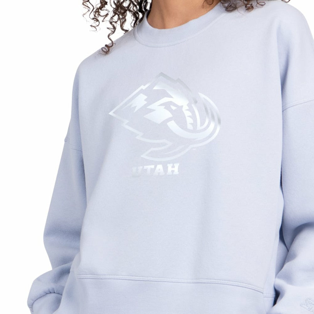 Utah Mammoth Starter Women's Boxy Cropped Sweatshirt Blue