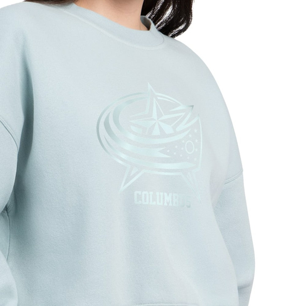 Columbus Blue Jackets Starter Women's Boxy Cropped Sweatshirt Green