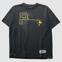 Pittsburgh Pirates Majestic 2000s T-Shirt - Black Vintage