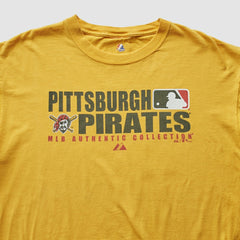 Pittsburgh Pirates Majestic 2008 T-Shirt - Yellow Vintage