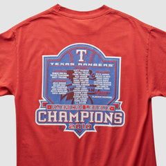Texas Rangers Majestic 2010 T-Shirt - Red Vintage