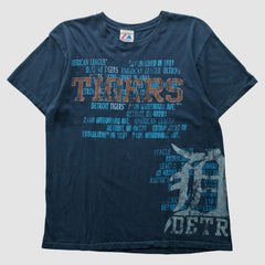 Detroit Tigers Majestic 2000s T-Shirt - Navy Vintage
