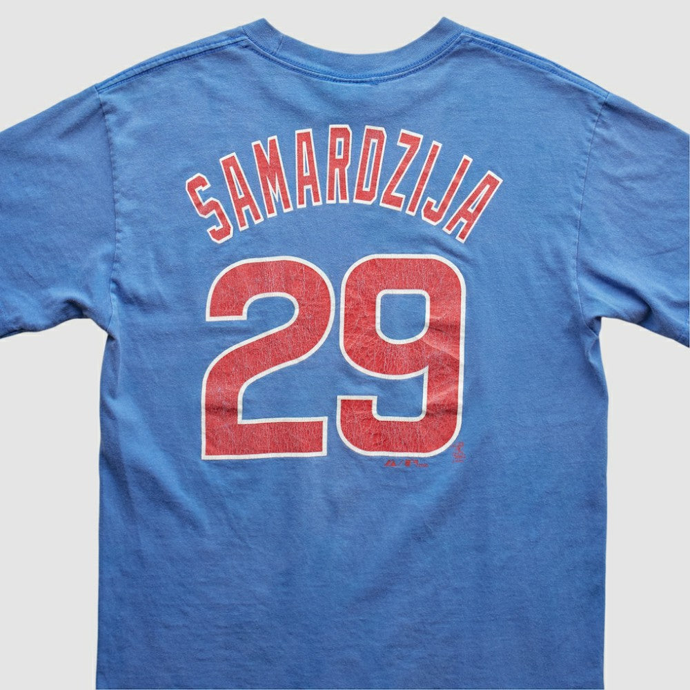 Chicago Cubs Majestic 2010s T-Shirt - Blue Vintage