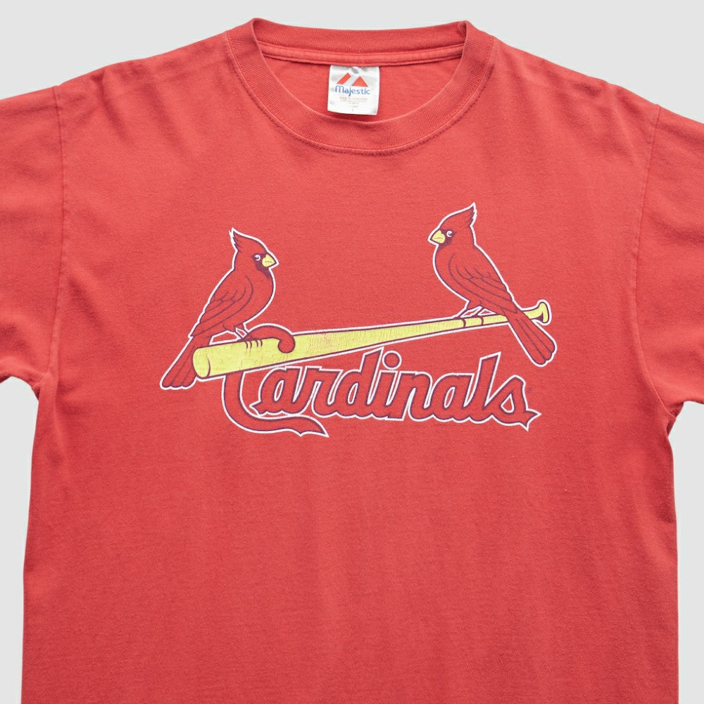 St. Louis Cardinals Majestic 2000s T-Shirt - Red Vintage