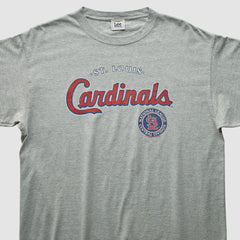 St. Louis Cardinals Lee Apparel 2000s T-Shirt - Heather Gray Vintage