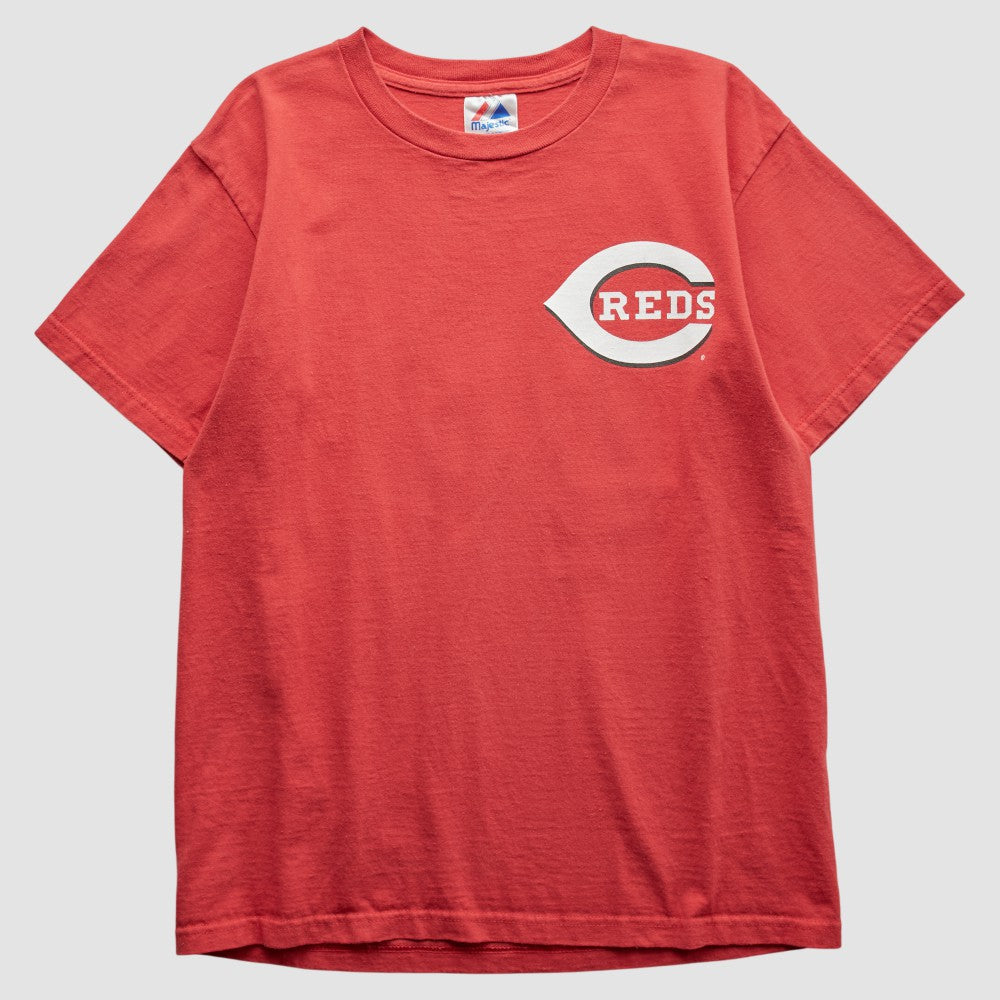 Cincinnati Reds Majestic 2000s T-Shirt - Red Vintage
