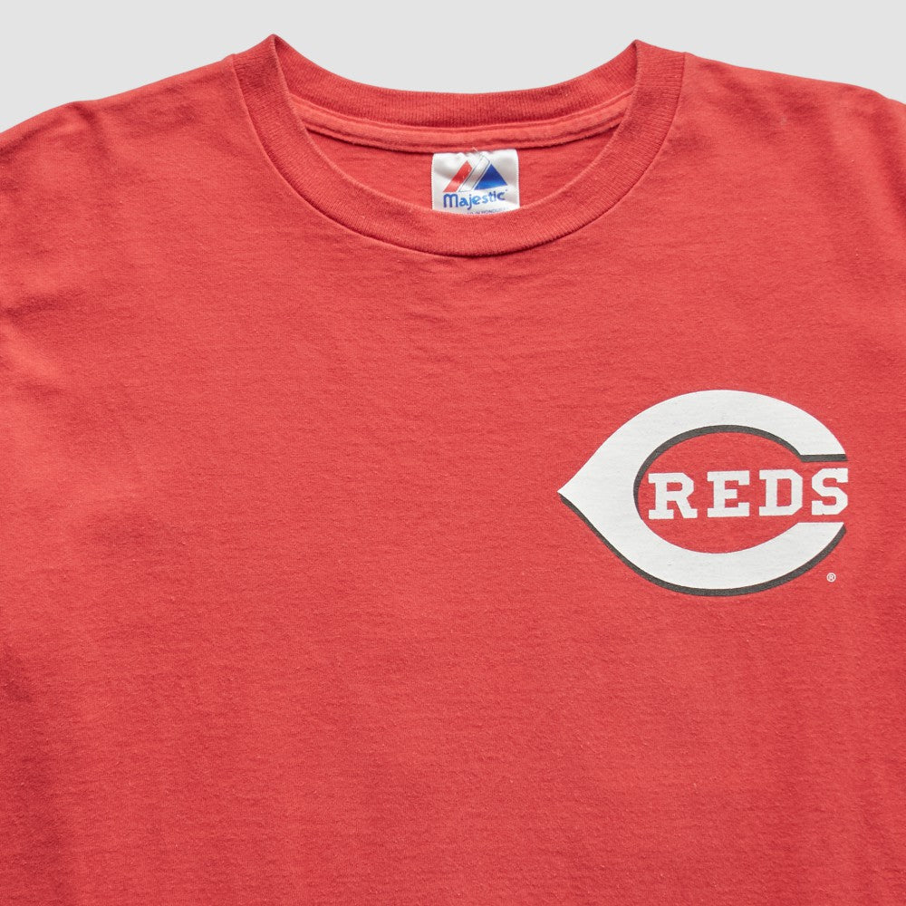 Cincinnati Reds Majestic 2000s T-Shirt - Red Vintage