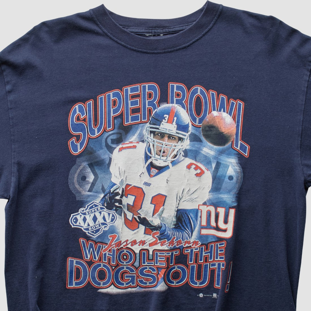 New York Giants 2001 T-Shirt - Navy Vintage on sale