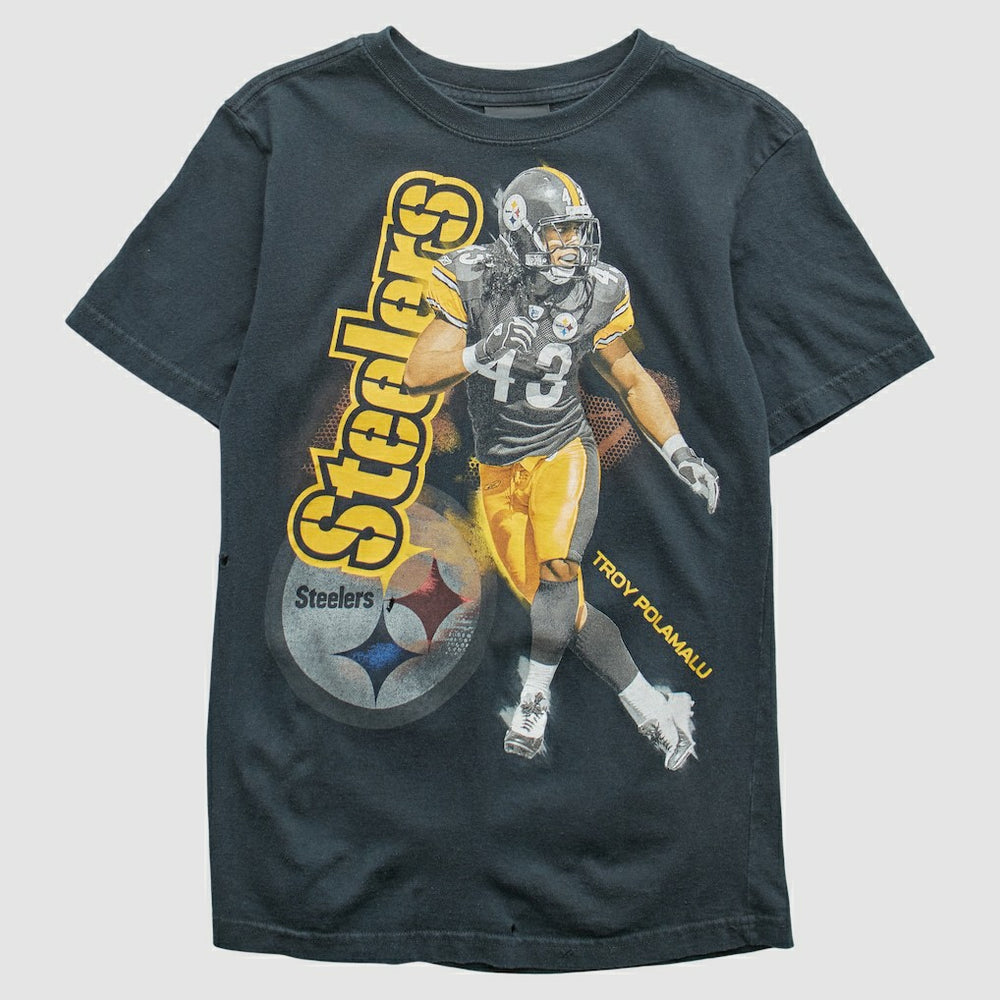 Pittsburgh Steelers Reebok 2000s T-Shirt - Black Vintage for sale