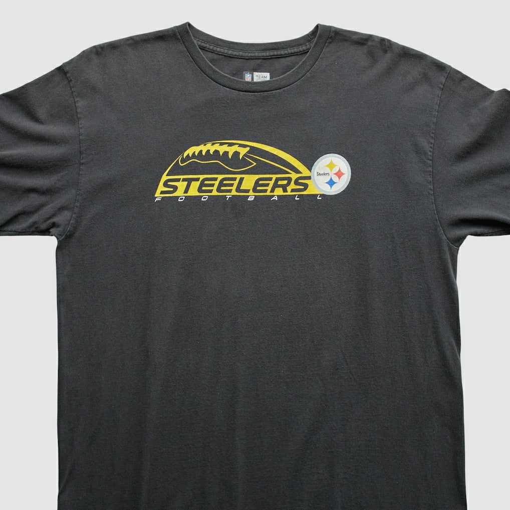 Pittsburgh Steelers 2010s T-Shirt - Black Vintage discount