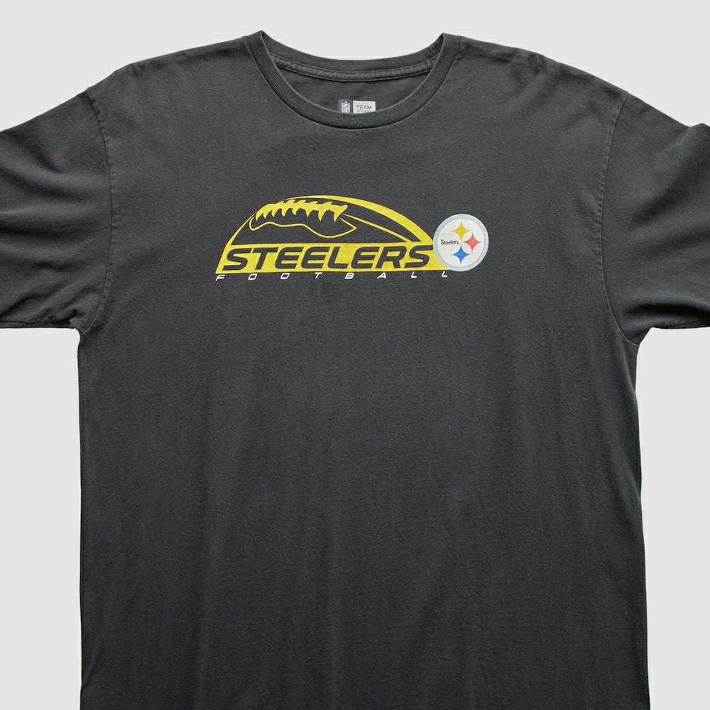 Pittsburgh Steelers 2010s T-Shirt - Black Vintage discount