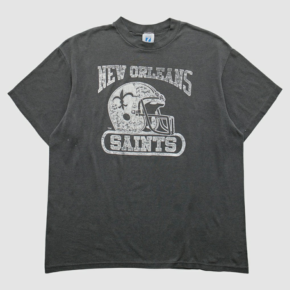 New Orleans Saints logo 7 90s T-Shirt - Gray Vintage sale