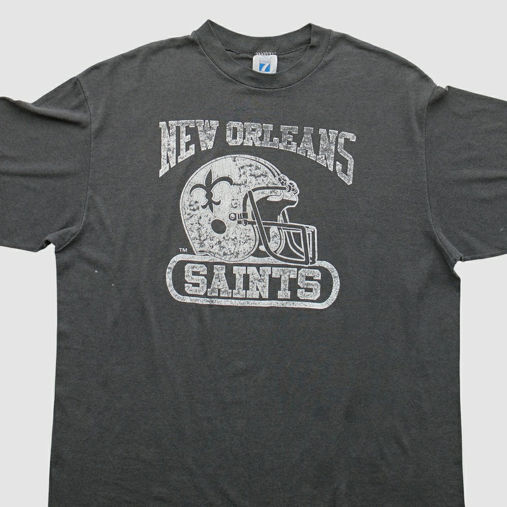 New Orleans Saints logo 7 90s T-Shirt - Gray Vintage sale