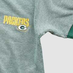Green Bay Packers Majestic 90s Polo - Heather Gray Vintage outlet