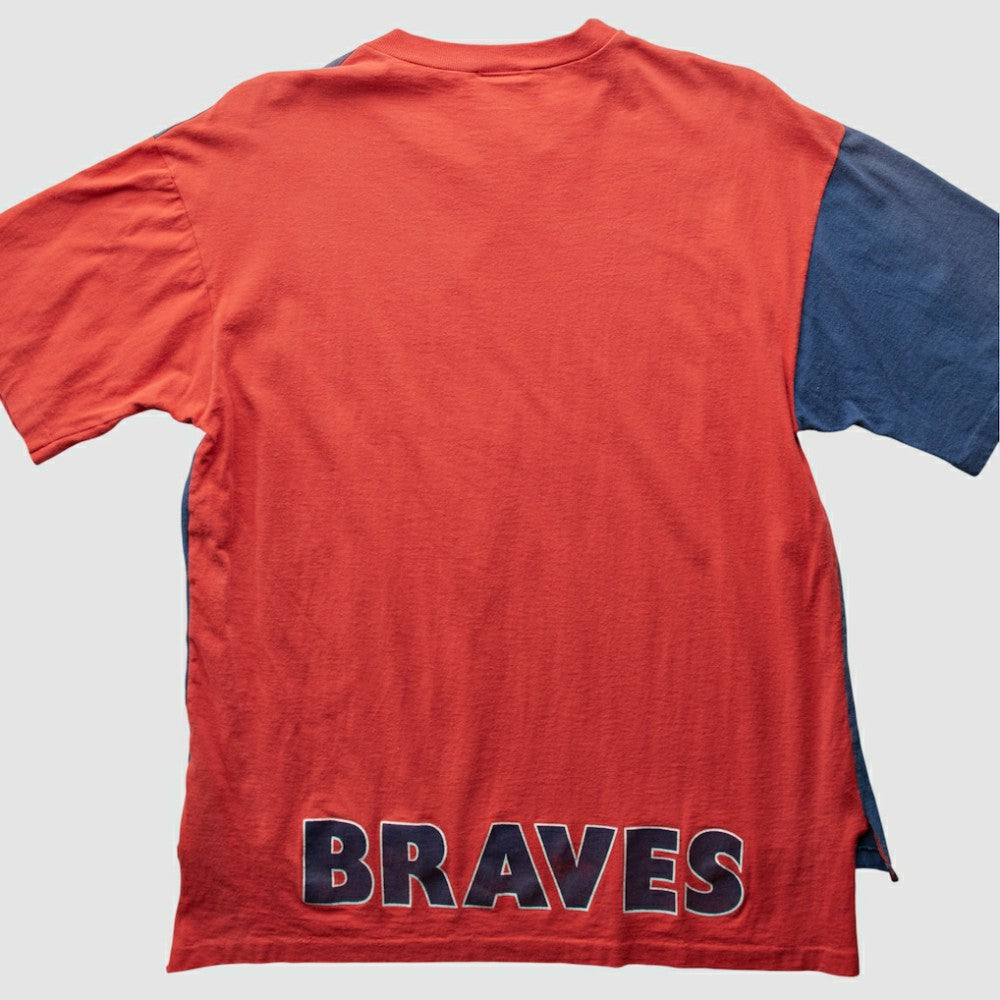 Atlanta Braves All Out Fan! 90s T-Shirt - Blue Vintage