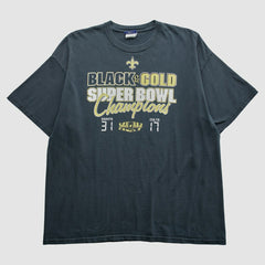 New Orleans Saints Reebok 2010 T-Shirt - Black Vintage cheap