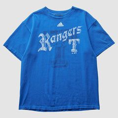 Texas Rangers Adidas 2000s T-Shirt - Blue Vintage